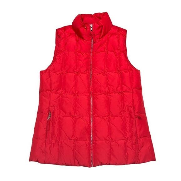 Gap Vest XS Red Puffer Retro Full Zip Ski Snow Pockets Colorful Transitional - Picture 10 of 12
